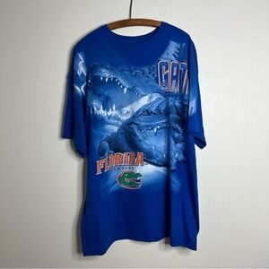 Vintage University of Florida Gators Blue Short Sleeve Cotton T-Shirt Size 2XL